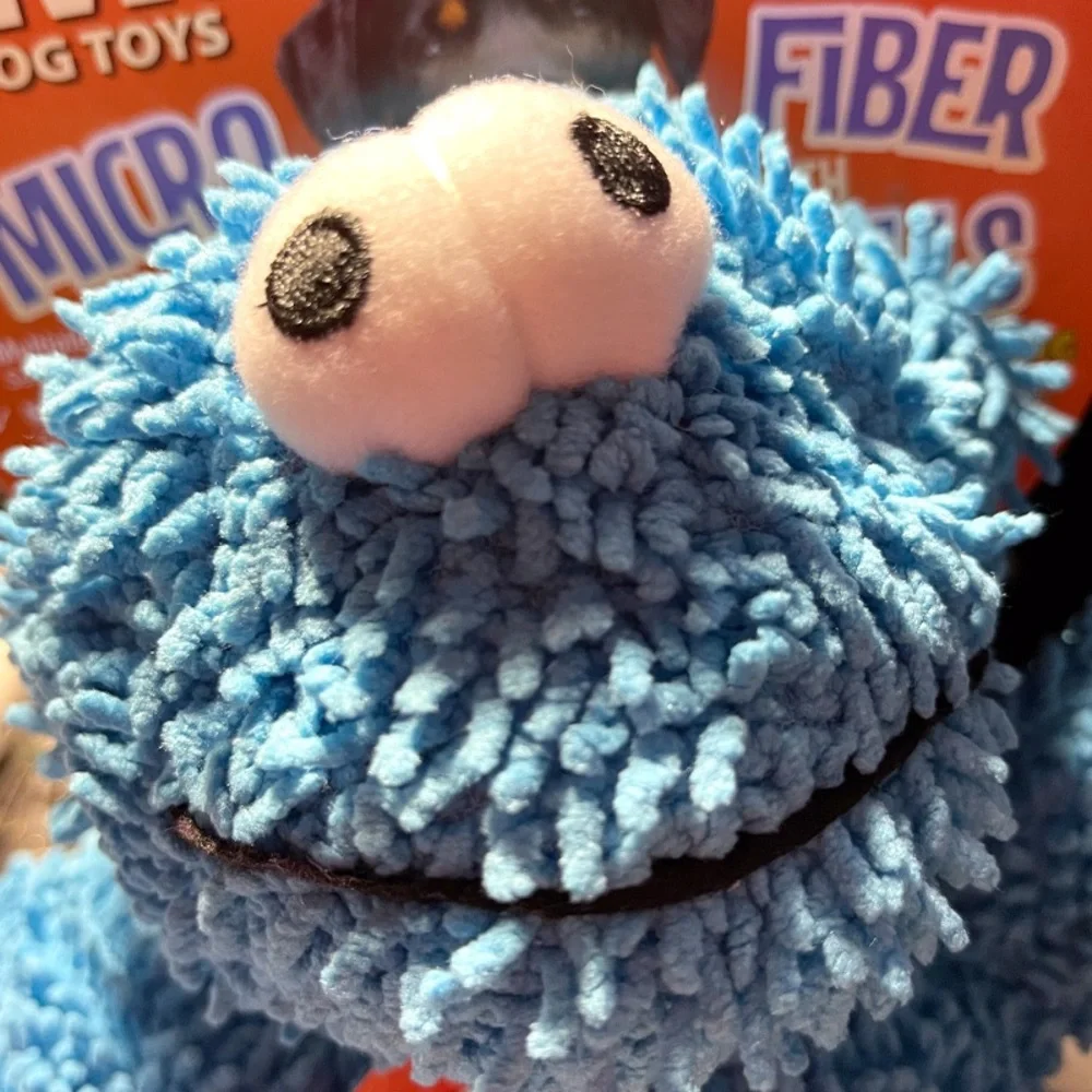 Mighty Toys Microfiber Ball Monster Durable Squeaky Dog Toy Plus Dog Scoop Bags